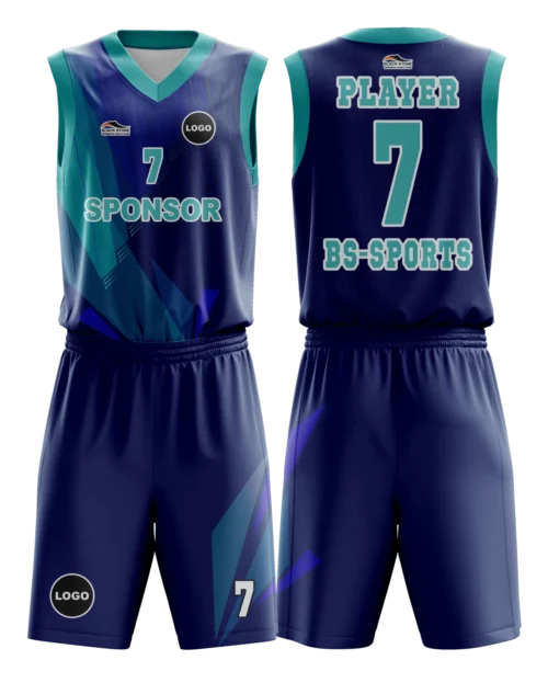 eflatun desenlere sahip mavi basketbol forması